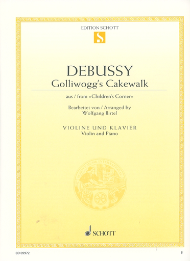 HAL LEONARD Debussy, C. (Birtel): Golliwogg's Cakewalk from Children's Corner (violin, and piano)