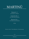 Barenreiter Martinu, B. (Karel Solc): Concerto No. 1 for Violin and Orchestra, H. 226 (violin & piano reduction) Barenreiter