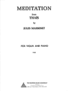 Boston Music Company Massenet, Jules: Meditation from Thais (Violin & Piano)