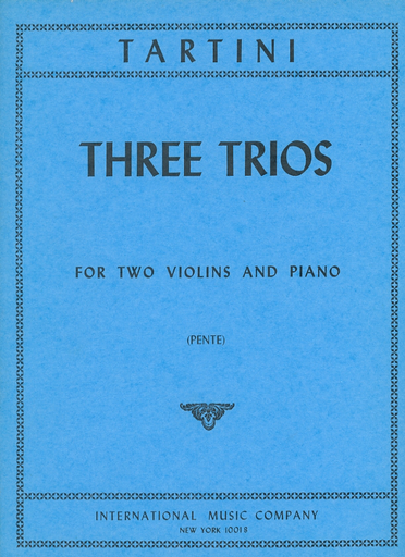 International Music Company Tartini (Pente): Three Trios (2 violins & piano) IMC