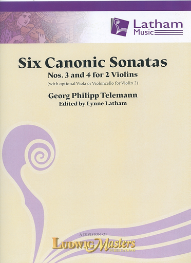 LudwigMasters Telemann: Six Canonic Sonatas Nos. 3 & 4 (2 violins) Ludwig Masters