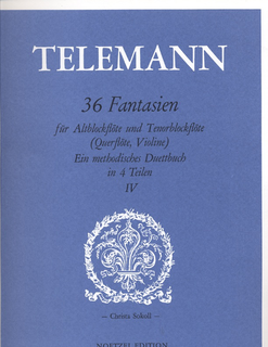 Telemann, G.P.: 36 Fantasias in 4 Volumes- Vol.4 #27-36 (2 violins)(flute & violin)