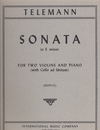 International Music Company Telemann, G.P.: Sonata in e minor (2 violins & piano, optional cello)