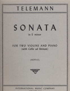 International Music Company Telemann, G.P.: Sonata in e minor (2 violins & piano, optional cello)