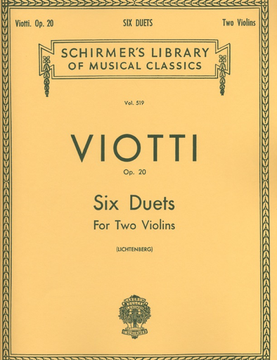 HAL LEONARD Viotti, G.B.: Six Duets for Two Violins Op.20 SCHIRMER