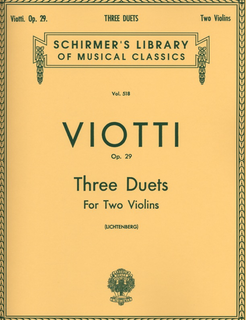 HAL LEONARD Viotti, G.B.: Three Duets Op.29 (2 violins) SCHIRMER