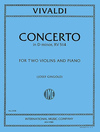 International Music Company Vivaldi, Antonio: Concerto in d minor F.I. No.100 (flute, violin & piano)