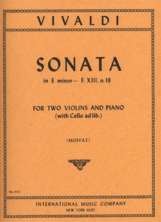 International Music Company Vivaldi, Antonio: Sonata in e minor F.13#18 (2 violins & piano, cello ad lib)