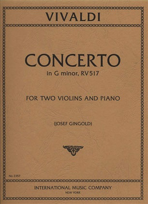 International Music Company Vivaldi, Antonio: Concerto in g minor F.I.#98 (2 violins & piano)