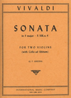 International Music Company Vivaldi, Antonio: Sonata in F Op.13 #4 (2 violins & piano w/ cello ad libitum)