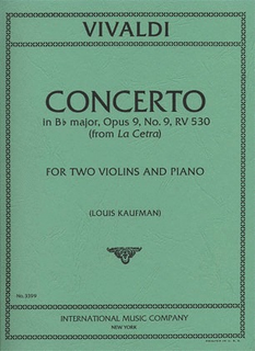 International Music Company Vivaldi, Antonio: Concerto in Bb Op.9#9 La Cetra (2 violins & piano) IMC