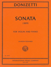 International Music Company Donizetti, Gaetano: Sonata, 1819 (violin & piano)