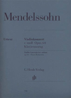 HAL LEONARD Mendelssohn, F. (Scheideler, ed.): Concerto, Op.64, in E Minor, urtext (violin & piano)