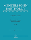 Barenreiter Mendelssohn, F. (Todd/Brown): Violin Concerto in E minor, Op.64 - Late Version (1845) - URTEXT (violin & piano) Barenreiter