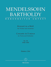 Barenreiter Mendelssohn, F. (Todd): Violin Concerto in E minor, Op.64 - Early & Late Versions (1844 & 1845) - URTEXT (violin & piano reductions) Barenreiter