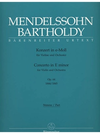 Barenreiter Mendelssohn (1844/1845): Violin Concerto in D minor (violin & piano) 2 books, Barenreiter