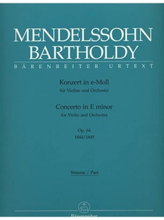 Barenreiter Mendelssohn (1844/1845): Violin Concerto in D minor (violin & piano) 2 books, Barenreiter
