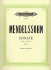 Mendelssohn, Felix (Menuhin): Violin Sonata (Violin & Piano)