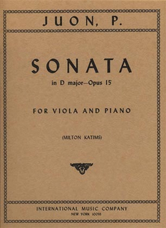 International Music Company Juon, Sonata in D op 15 Viola