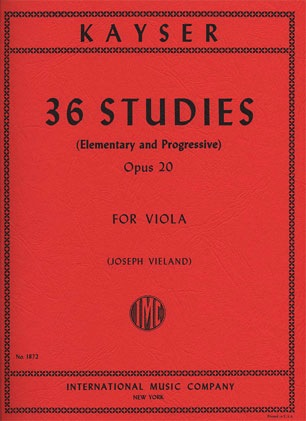 International Music Company Kayser, H.E.: 36 Studies, Op.20 (viola)