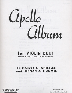 HAL LEONARD Whister, Harvey: Apollo Album (2 violins & piano)