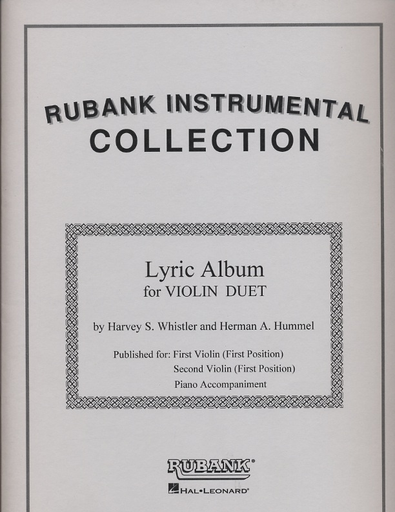 HAL LEONARD Whister, Harvey: Lyric Album (2 violins & piano)