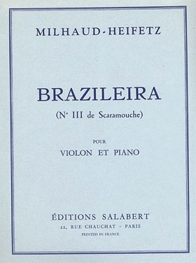 HAL LEONARD Milhaud, Darius: Braziliera #3 (violin & piano)