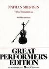 HAL LEONARD Milstein: Three Transcriptions (violin & piano) Schirmer