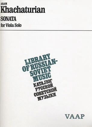 HAL LEONARD Khachaturian: Sonata for Viola Solo (viola) VAAP