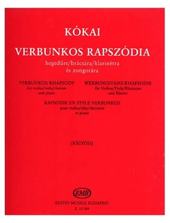HAL LEONARD Kokai: Verbunkos Rhapsody for Viola (or violin) and piano