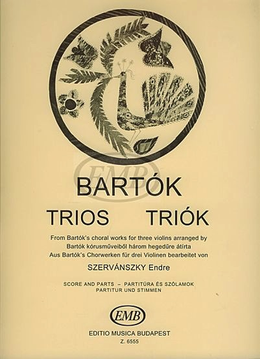 HAL LEONARD Bartok, B. (Szervanszky): Violin Trios from Choral Works (three violins)