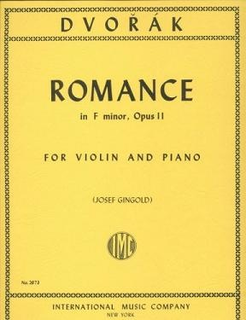 International Music Company Dvorak: Romance in F minor, Opus 11 for violin and piano