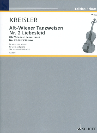 HAL LEONARD Kreisler, Fritz (Arnold): Liebesleid (viola & piano)