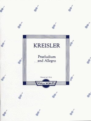 Kreisler (Arnold): Praeludium and Allegro (viola & piano)