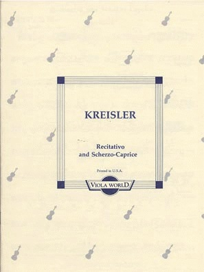 Kreisler, Fritz (Arnold): Recitative & Scherzo (viola & piano)
