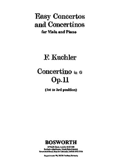 HAL LEONARD Kuchler: Concertino in G Op. 11 for viola and piano