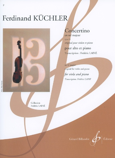 Carl Fischer Kuchler, Ferdinand (Laine): Concertino in G Major (viola & piano)