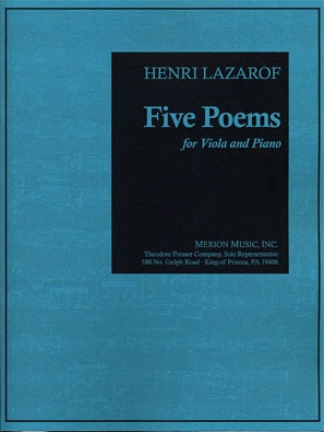 Carl Fischer Lazarof, Henri: Five Poems (viola & piano)