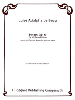 Carl Fischer Le Beau, Luise Adolpha: Sonate, Op. 17 (viola & cello)