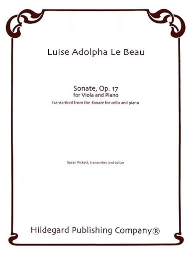 Carl Fischer Le Beau, Luise Adolpha: Sonate, Op. 17 (viola & cello)