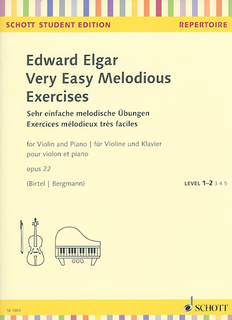 HAL LEONARD Elgar (Birtel/Bergmann): Very Easy Melodious Exercises, Op.22 (violin & piano)