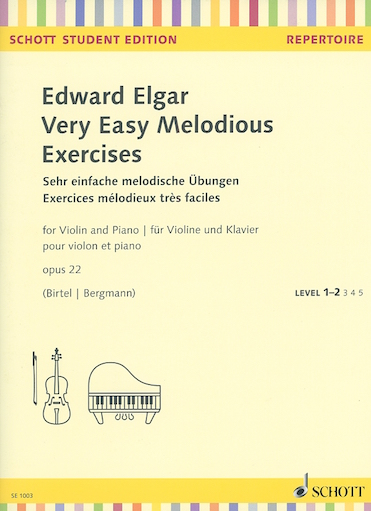 HAL LEONARD Elgar (Birtel/Bergmann): Very Easy Melodious Exercises, Op.22 (violin & piano)