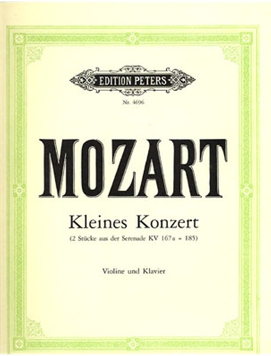 Mozart, W.A.: Kleines Konzert K.185 (violin & piano)