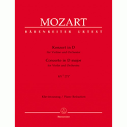Barenreiter Mozart, W.A.: Violin Concerto in D KV271 (violin & piano) Barenreiter