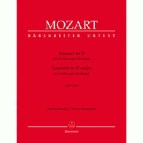 Barenreiter Mozart, W.A.: Violin Concerto in D KV271 (violin & piano) Barenreiter