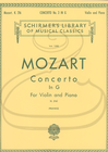 HAL LEONARD Mozart, W.A. (Franko): Concerto No. 3 in G Major, K. 216 (violin & piano) Schirmer