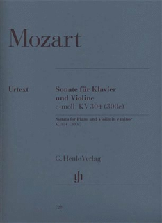 HAL LEONARD Mozart, W.A. (Seiffert, ed.): Sonata in E minor, KV 304 (300c), urtext (Violin & Piano)