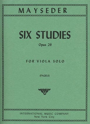 International Music Company Mayseder, Joseph: Six Etudes Op.29 (viola)