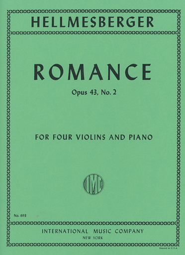 International Music Company Hellmesberger, Joseph: Romance, Op. 43 No. 2 (four violins & piano)