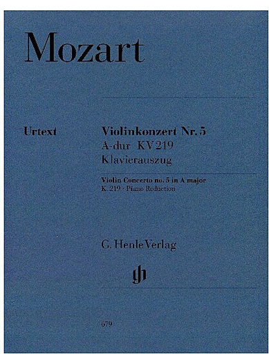 HAL LEONARD Mozart, W.A. (Seiffert, ed.): Concerto No. 5 in A, K.219, urtext (violin and piano)